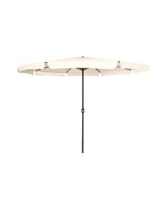 Parasol aluminio beige con faldon 3,5 m tubo 48 mm con manivela import