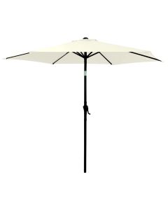 Parasol aluminio inclinable beige 2.5 m tubo 38 mm con manivela import