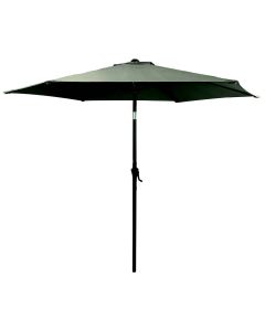 Parasol aluminio inclinable taupe 2.5 m tubo 38 mm con manivela import