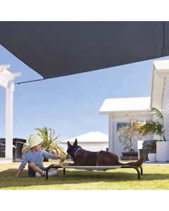 Toldo vela sombreo cuadrado heatshield 180 gr 3,6 x 3,6 antracita coolaroo