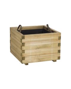 Jardinera cuadrada baroque con asas 60 x 60 x 43 cm forest