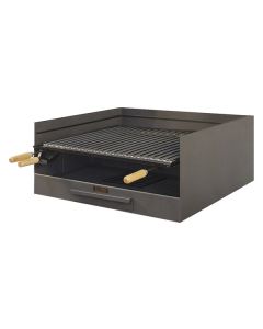 Cajon barbacoa con parrilla inox paellera 72 x 60 x 32 cm imex el zorro
