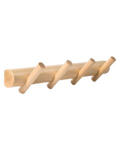 Percha pared 4 ganchos haya natural nesu