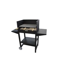 Barbacoa carbon-leña rectangular con refrectario h101 x 125 x 58 cm imex el zorro