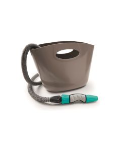 Manguera extensible aquapop gris hasta 15 con accesorios hozelock