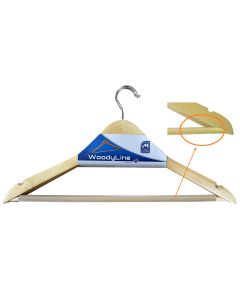 Percha madera con barra antideslizante 3 uds mondex