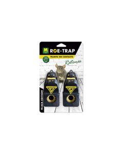 Trampa mecanica roe-trap ratones black edition 5 x 11 cm 2 uds masso
