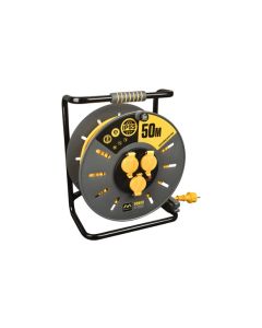 Enrollacable profesional 50m 3g1,5mm ip55 hv07rn-f pro-xt naranja luceco