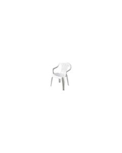 Sillon monobloc apilable blanco garden life