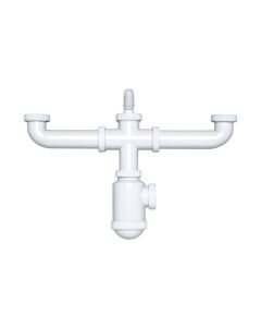 Sifon botella doble con toma ø 40 mm 1 ½ crearplast
