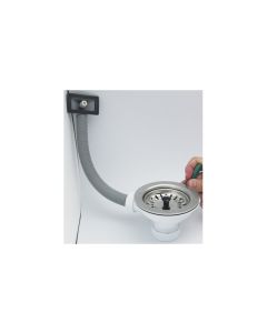 Valvula cesta tapon inox ø115 1" 1/2" con rebosadero crearplast