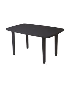 Mesa rectangular resina 140 x 90 cm antracita garden life