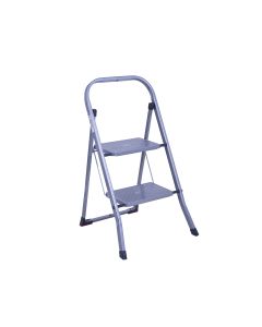Taburete escalera praktico 2 peldaños gris ambit