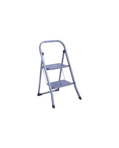 Taburete escalera praktico 2 peldaños gris ambit