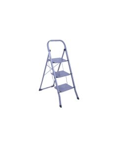 Taburete escalera praktico 3 peldaños gris ambit