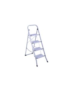 Taburete escalera praktico 4 peldaños gris ambit