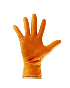 Guante desechable nitrilo diamantado naranja 100 uds talla m jbm
