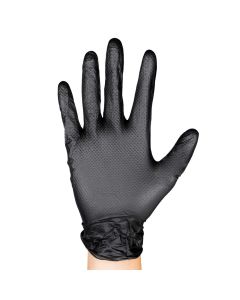 Guante desechable nitrilo diamantado negro 100 uds talla m jbm
