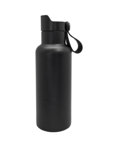 Botella termo doble pared 500ml tapon click negro nerthus