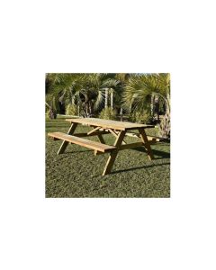 Mesa picnic clasica bancos abatibles 117x152x71cm faura