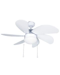 Ventilador de techo larde 6 aspas dc blanco ø82cm garsaco