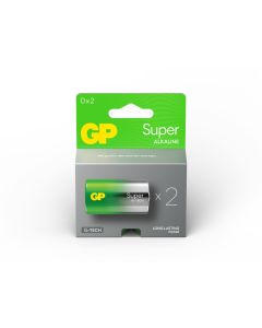 Pila alcalina super lr20 d 2 unid gp