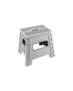 Taburete plegable gris 29x22x32cm
