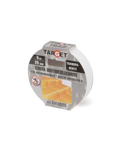 Cinta antideslizante 5 m x 25 mm transparente target