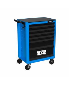 Carro herramientas metalico 7 cajones 130 piezas vasos, puntas y herramientas nivel