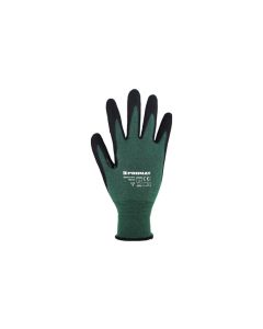 Guante poliet.nitrilo f.vidrio mosel verde/negro t 11 tecwerk