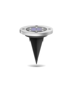 Baliza solar metal ip44 8 horas de autonomia pack 2 unidades xanlite