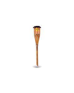 Baliza solar led bambu efecto llama xanlite