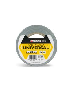 Cinta americana universal 50 m x 50 mm plata miarco