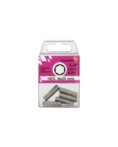 Punta atornillar hexagonal 1/4 5 uds 4,0 x 25mm bianditz