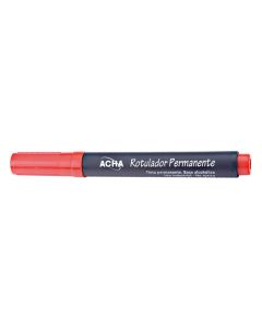 Rotulador permanente punta fina rojo caja 10 uds