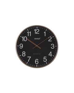 Reloj pared redondo negro 30cm versa