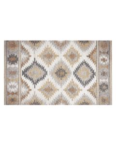 Alfombra vinilica estampada kilim grises 45x75cm stor planet