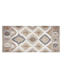 Alfombra vinilica estampada kilim grises 50x110cm stor planet