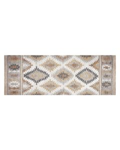 Alfombra vinilica estampada kilim grises 50x140cm stor planet