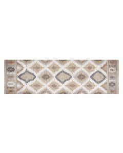 Alfombra vinilica estampada kilim grises 60x200cm stor planet