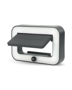 Aplique led solar nariga 500 lumenes ip54 4000k 100º bateria reemp. 25m2 3 modos de uso garza