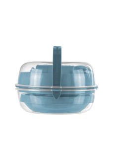 Vajilla camping set 33 piezas celeste curver