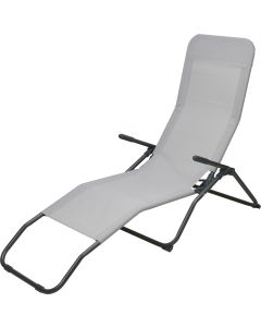 Tumbona acero textilene gris claro import