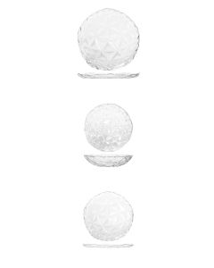 Vajilla 18 pzas vidrio grabado estrella non 23021348