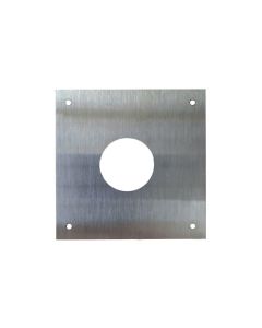 Placa cerradura boca r-ø28 80x80mm inox satinado m-51/8080r-28 clovan