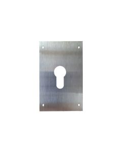 Placa cerradura boca pera 80x120mm inox satinado m-51/80120p clovan