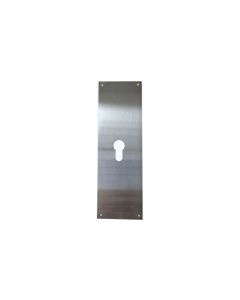 Placa cerradura boca pera 90x250mm inox satinado m-51/90250p clovan
