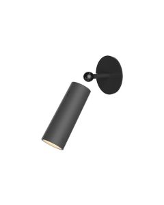 Lampara pared interior cilindrica inalambrico negra roll 4 300lm 3000k ip20 newgarden