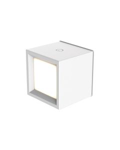Lampara pared interior cuadrada inalambrico blanca box 8 300lm 3000k ip20 newgarden