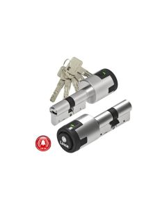 Cilindro c6 con alarma alta seguridad leva larga 35-35 niquel 5 llaves xl lince